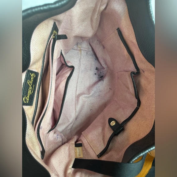 Dooney & Bourke Logo Lock Large Shoulder/Hobo Bag - Black Pebble Leather - Picture 14 of 16